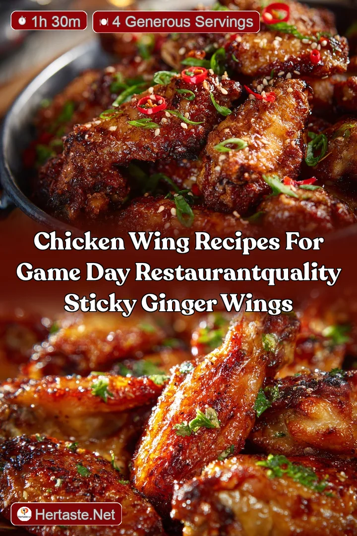 Chicken wing recipes for game day RestaurantQuality Sticky Ginger Wings