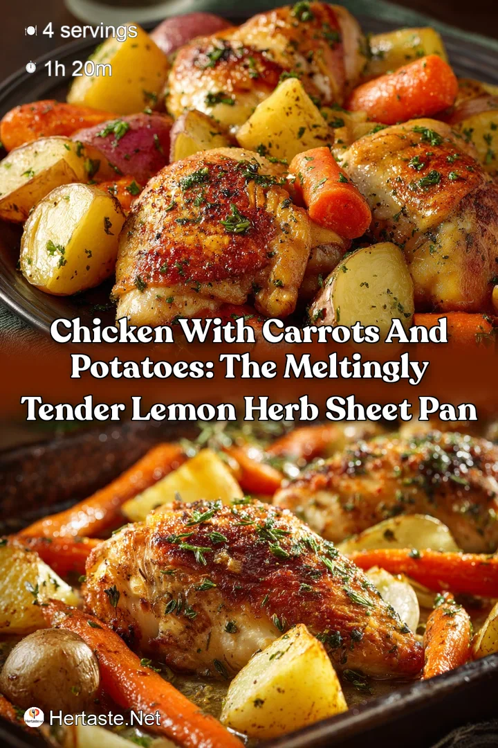 Chicken with Carrots and Potatoes: The Meltingly Tender Lemon Herb Sheet Pan