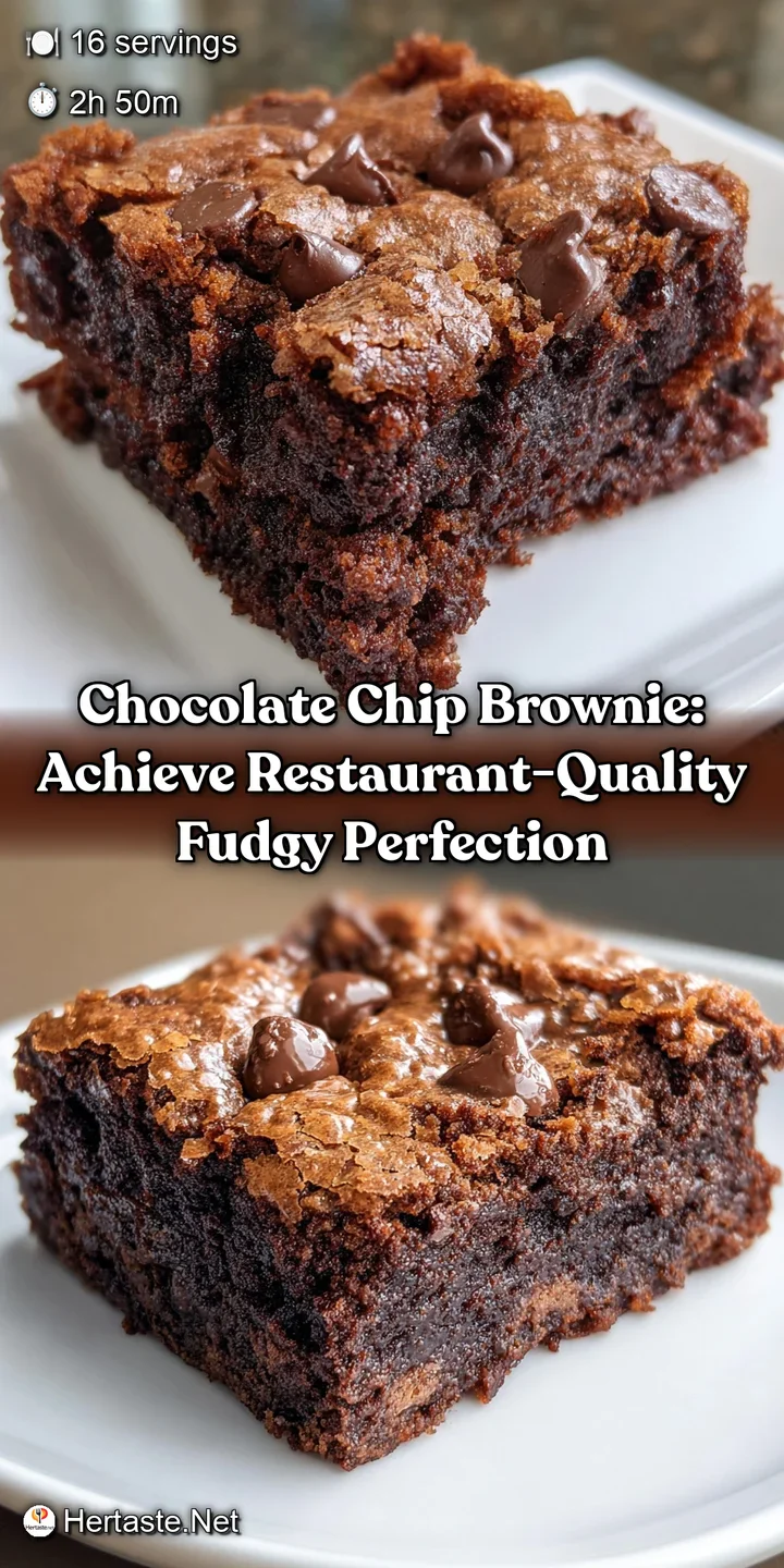 Chocolate Chip Brownie: Achieve Restaurant-Quality Fudgy Perfection