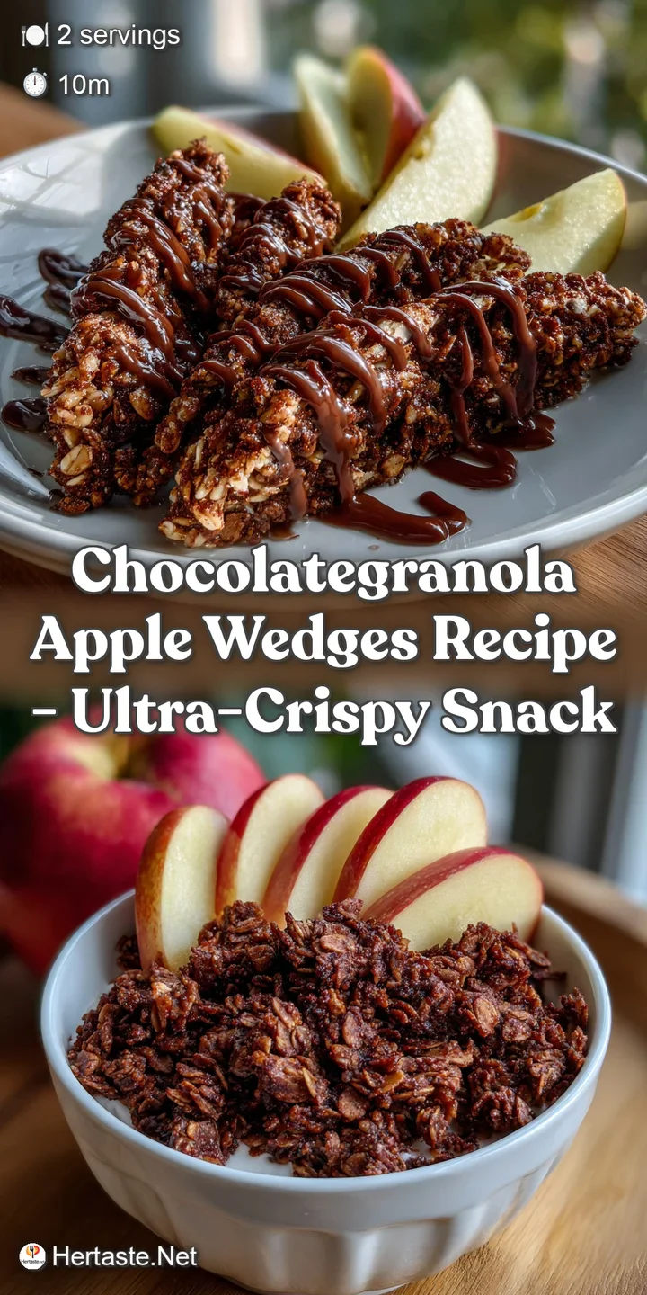 ChocolateGranola Apple Wedges Recipe - Ultra-Crispy Snack