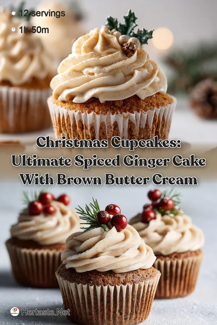 Christmas Cupcakes: Ultimate Spiced Ginger Cake with Brown Butter Cream
