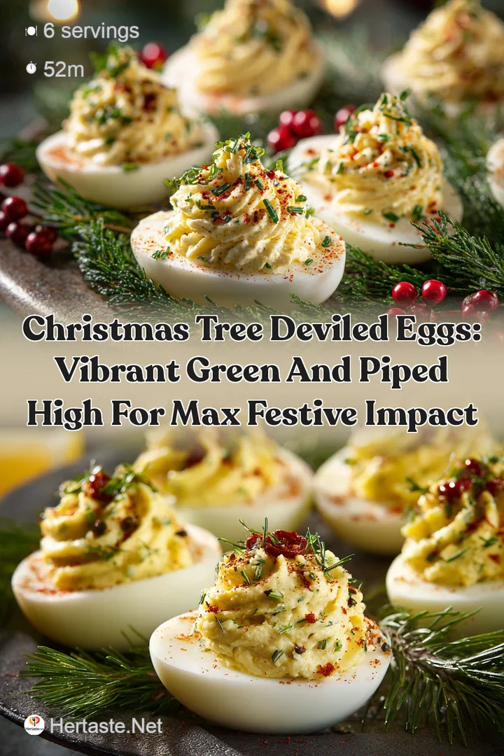Christmas Tree Deviled Eggs: Vibrant Green and Piped High for Max Festive Impact