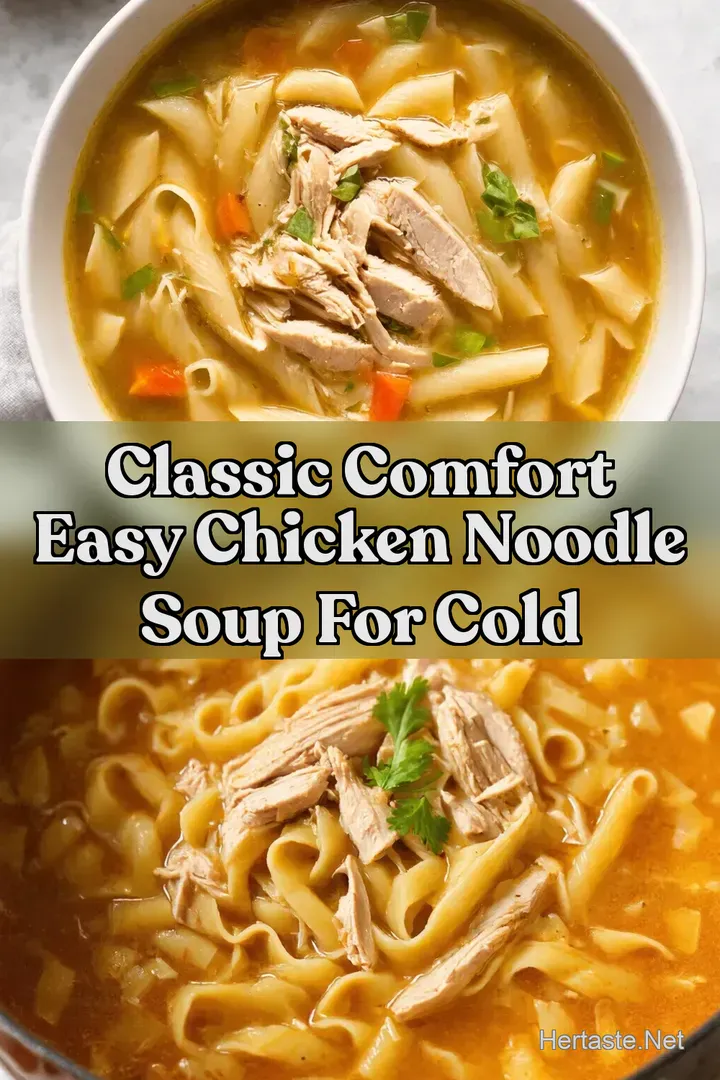 Classic Comfort Easy Chicken Noodle Soup For Cold