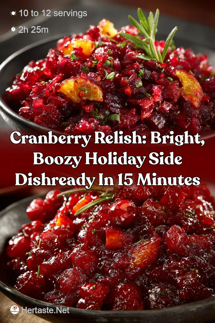 Cranberry Relish: Bright Boozy Holiday Side DishReady in 15 Minutes