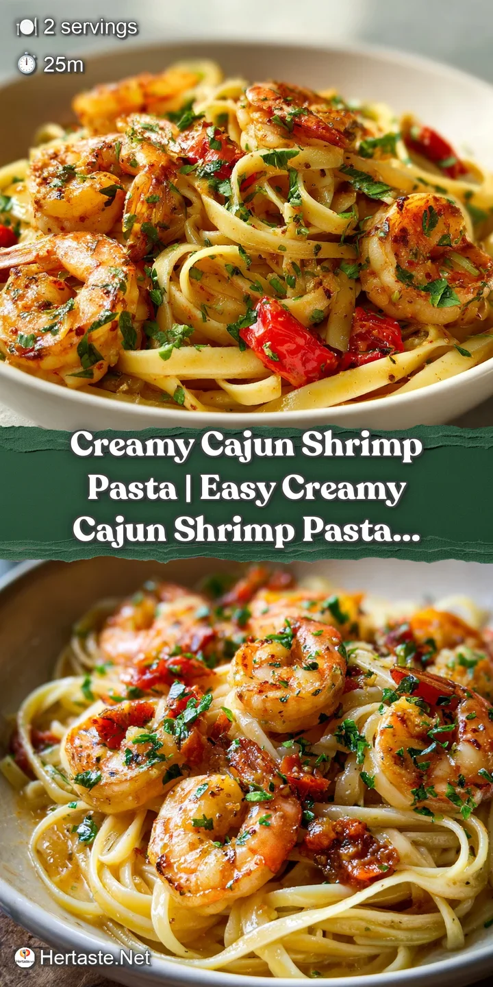 Close-up of plump, orange shrimp nestled in creamy pasta with a hint of spice and fresh green herbs.