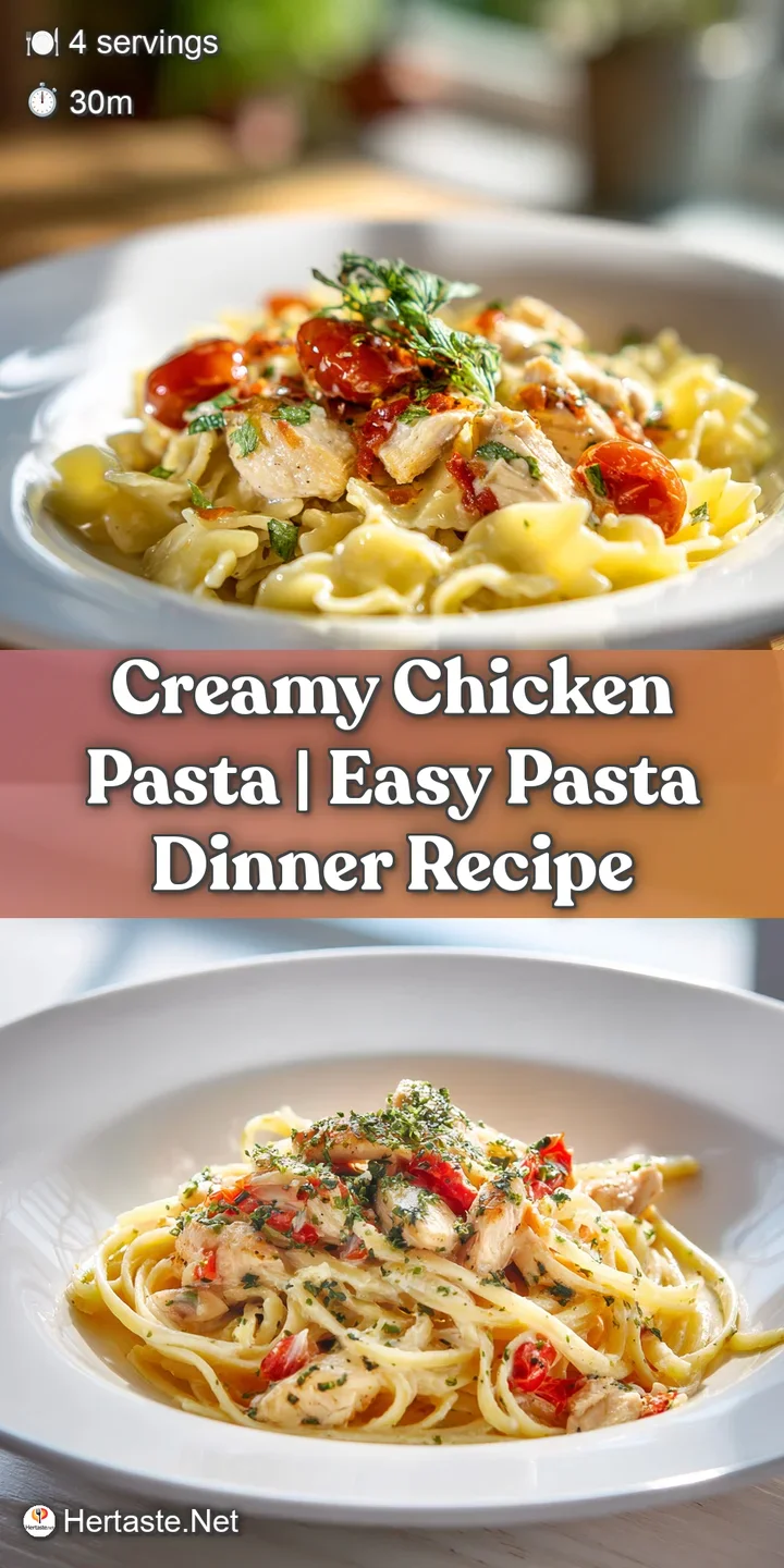 Close-up of perfectly cooked pasta coated in a rich, creamy sauce, with glistening pieces of smoky chicken.