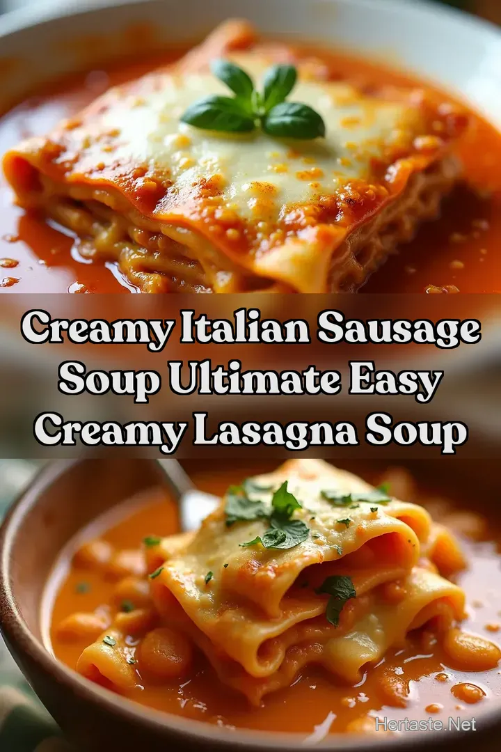 Creamy Italian Sausage Soup Ultimate Easy Creamy Lasagna Soup