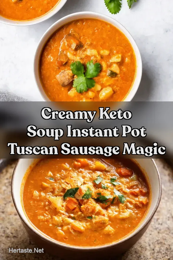 Creamy Keto Soup Instant Pot Tuscan Sausage Magic