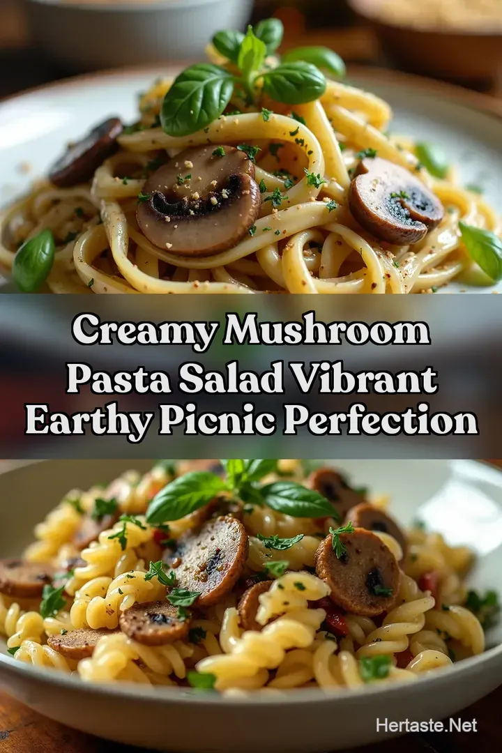 Creamy Mushroom Pasta Salad Vibrant Earthy Picnic Perfection