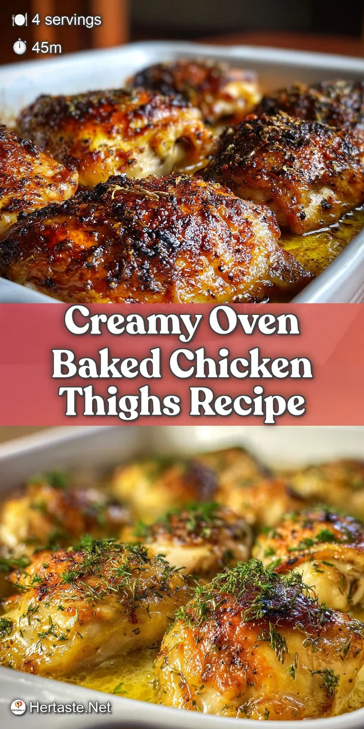 Close-up of a glistening, crispy-skinned baked chicken thigh, revealing juicy meat and golden-brown perfection.