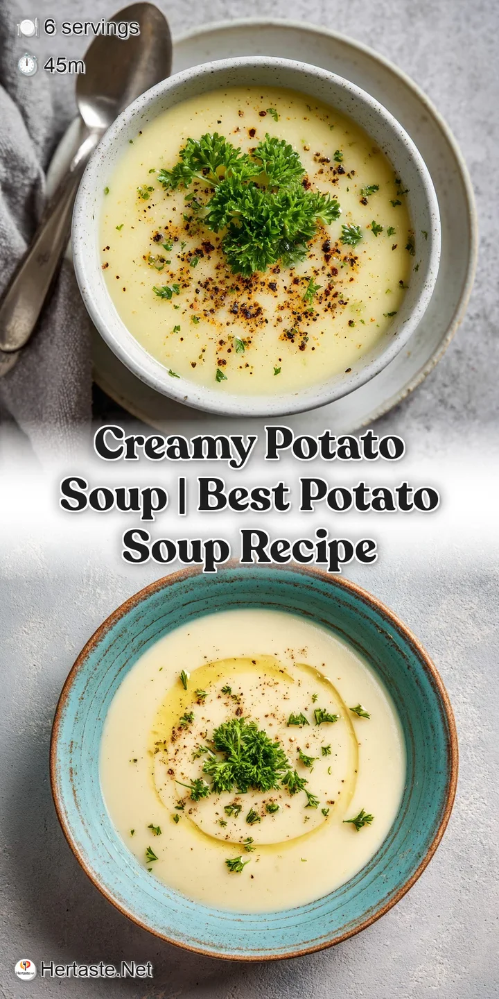 A spoonful of velvety potato soup, showcasing its smooth texture and rich, creamy appearance.