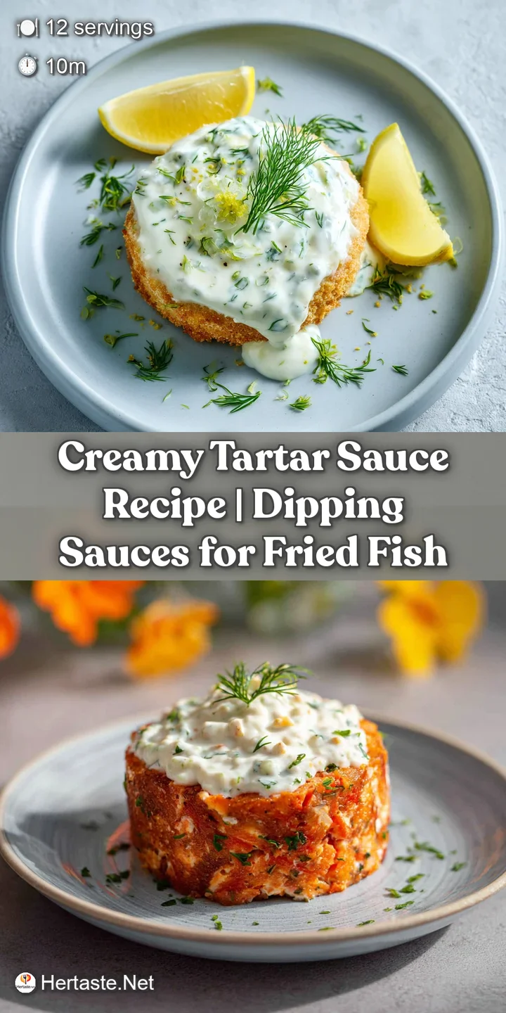 Close-up of luscious tartar sauce, showcasing its thick, creamy texture and flecks of dill.