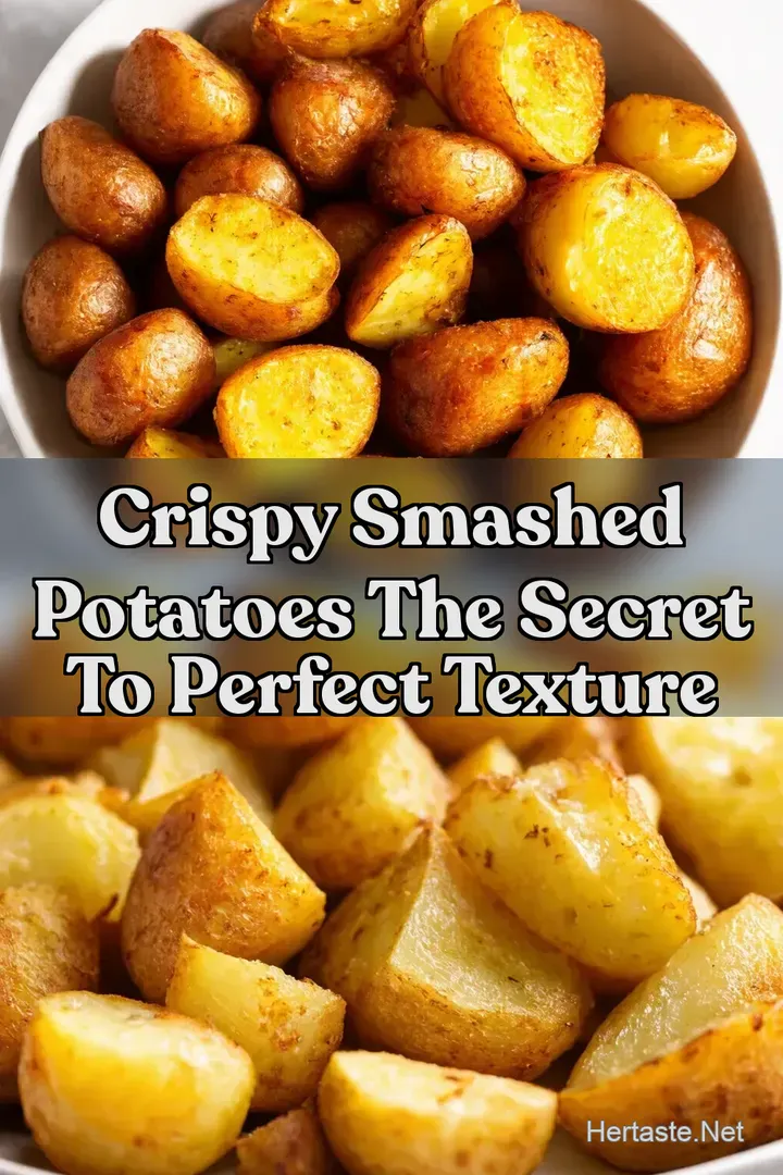 Crispy Smashed Potatoes The Secret to Perfect Texture : PIN FOR LATER Crispy Smashed Potatoes The Secret to Perfect Texture