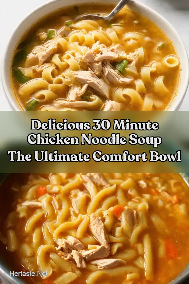 Delicious 30 Minute Chicken Noodle Soup The Ultimate Comfort Bowl