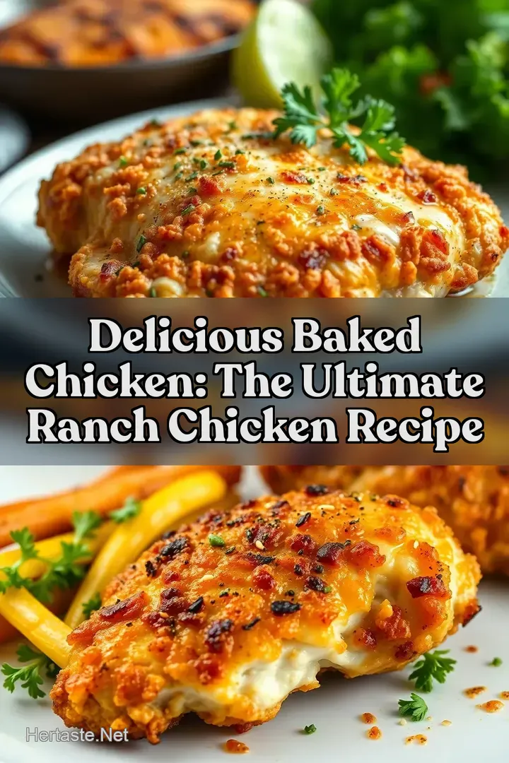 Delicious Baked Chicken: The Ultimate Ranch Chicken Recipe : PIN FOR LATER Delicious Baked Chicken: The Ultimate Ranch Chicken Recipe