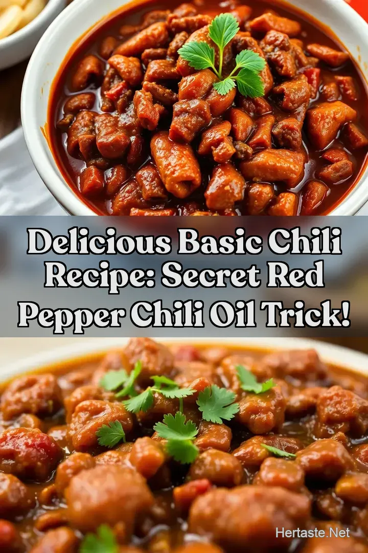 Delicious Basic Chili Recipe: Secret Red Pepper Chili Oil Trick!