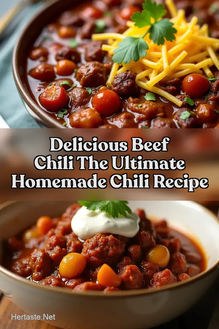 Delicious Beef Chili The Ultimate Homemade Chili Recipe