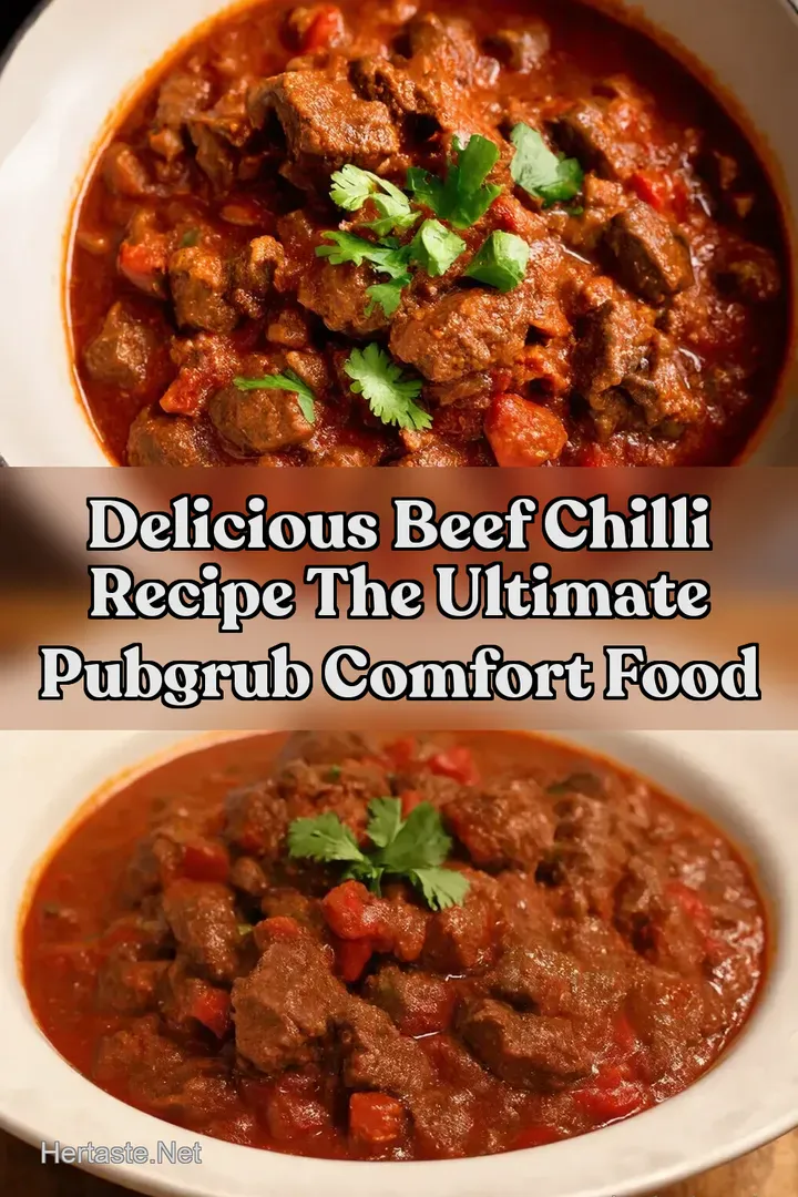 Delicious Beef Chilli Recipe The Ultimate PubGrub Comfort Food