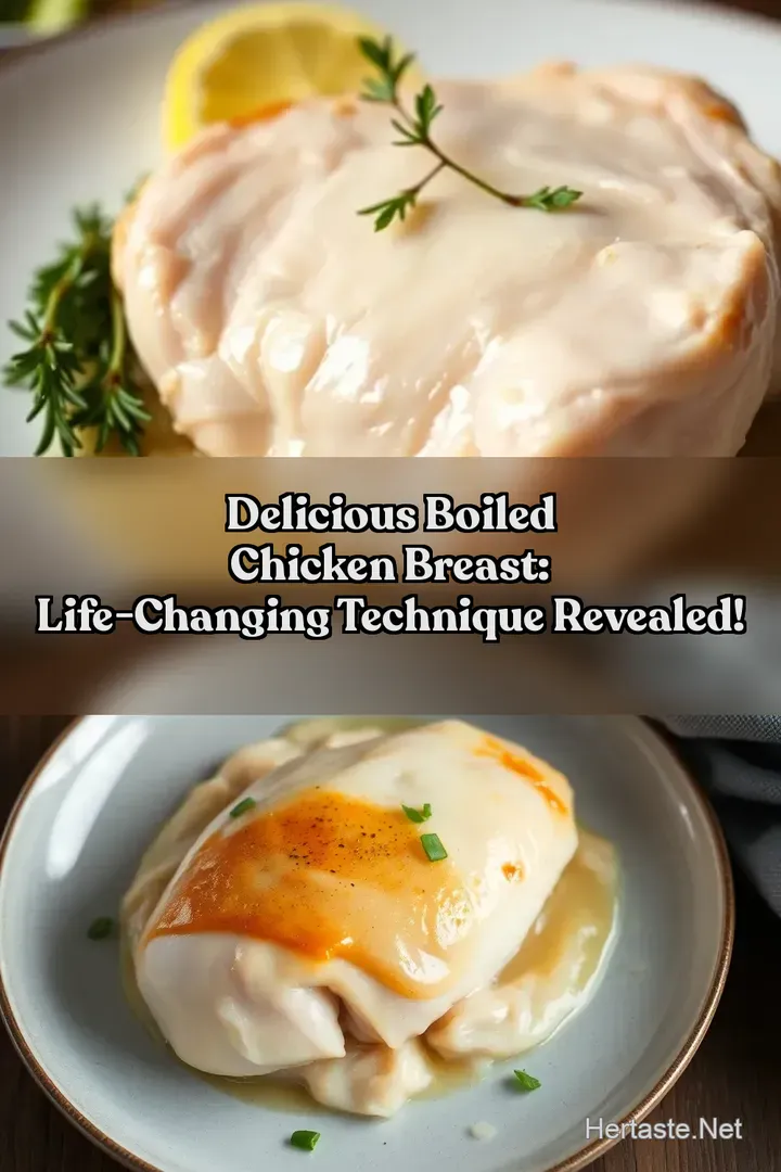 Delicious Boiled Chicken Breast: Life-Changing Technique Revealed! : PIN FOR LATER Delicious Boiled Chicken Breast: Life-Changing Technique Revealed!