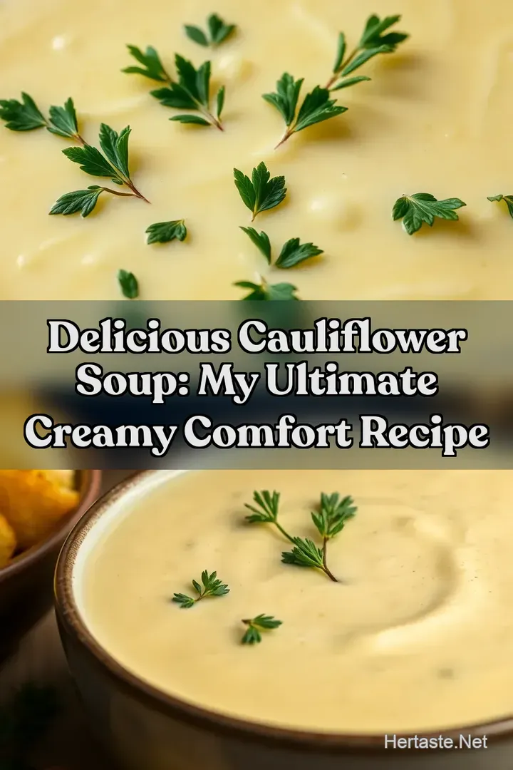 Delicious Cauliflower Soup: My Ultimate Creamy Comfort Recipe