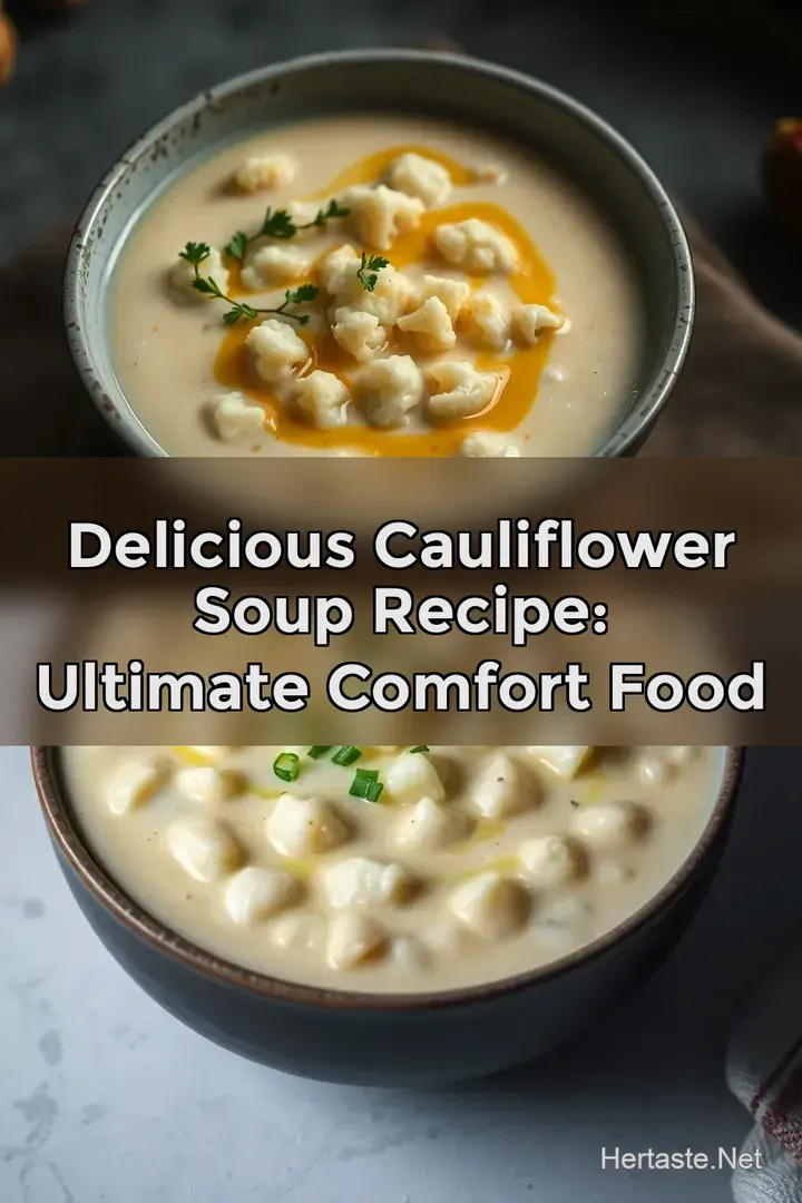 Delicious Cauliflower Soup Recipe: Ultimate Comfort Food