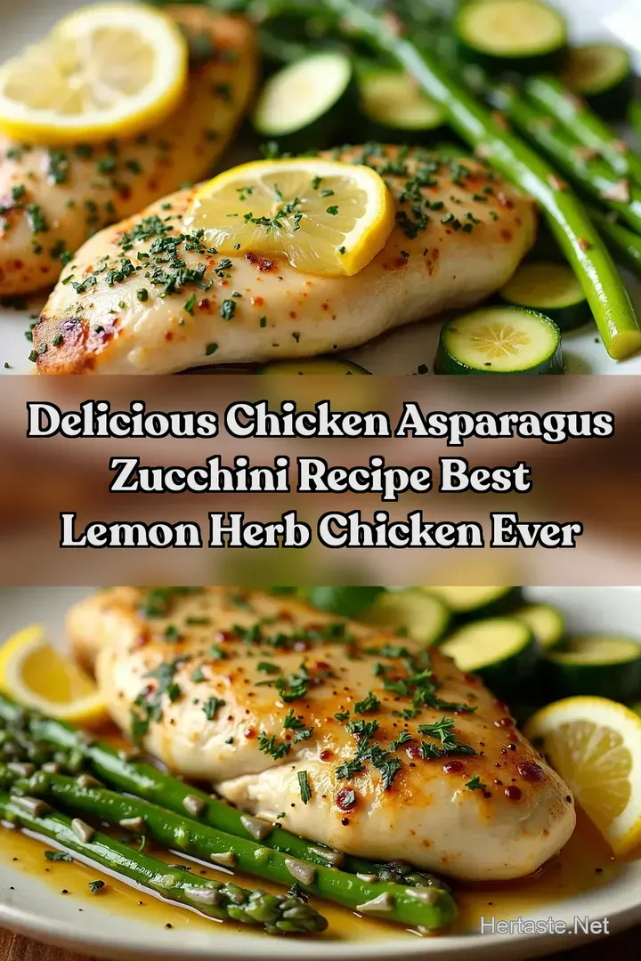 Delicious Chicken Asparagus Zucchini Recipe Best Lemon Herb Chicken Ever