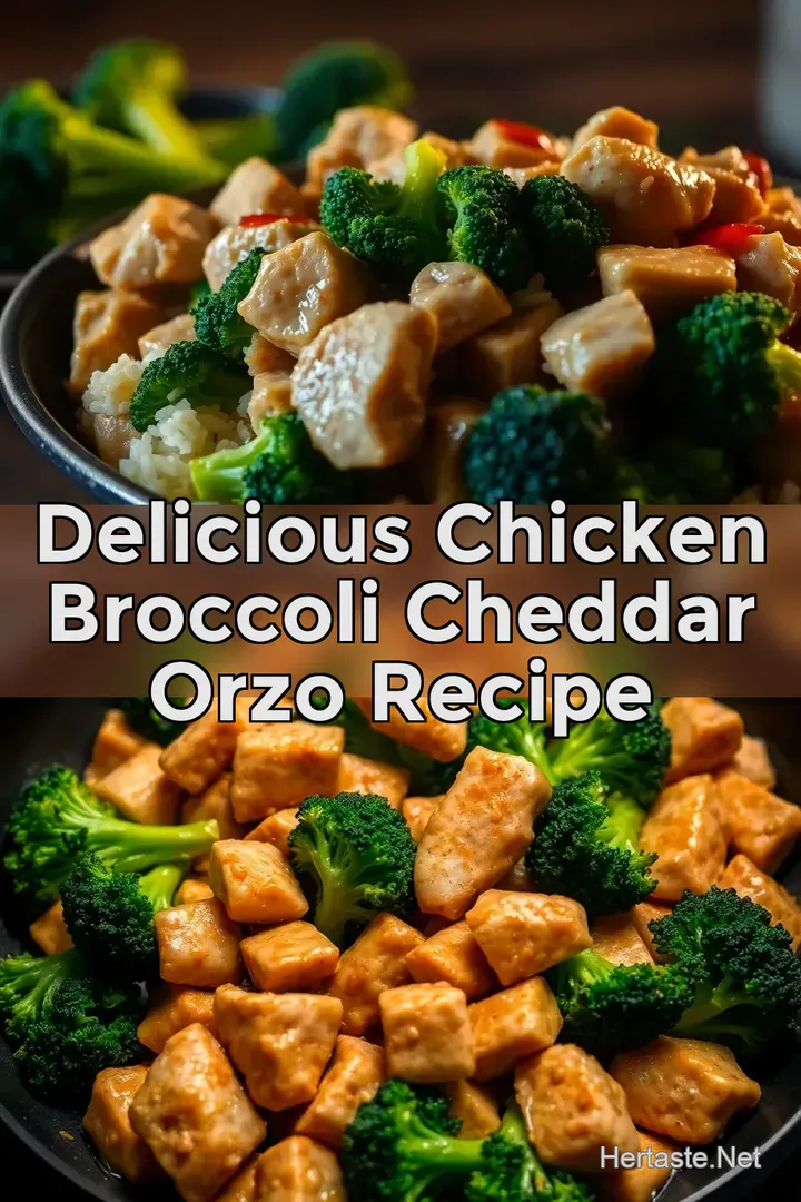 Delicious Chicken Broccoli Cheddar Orzo Recipe