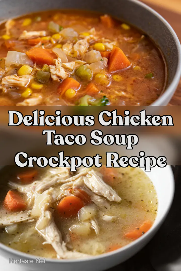 Delicious Chicken Taco Soup Crockpot Recipe : PIN FOR LATER Delicious Chicken Taco Soup Crockpot Recipe
