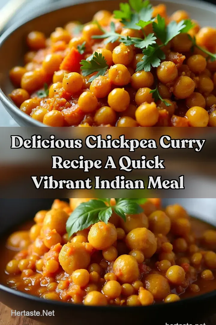 Delicious Chickpea Curry Recipe A Quick Vibrant Indian Meal