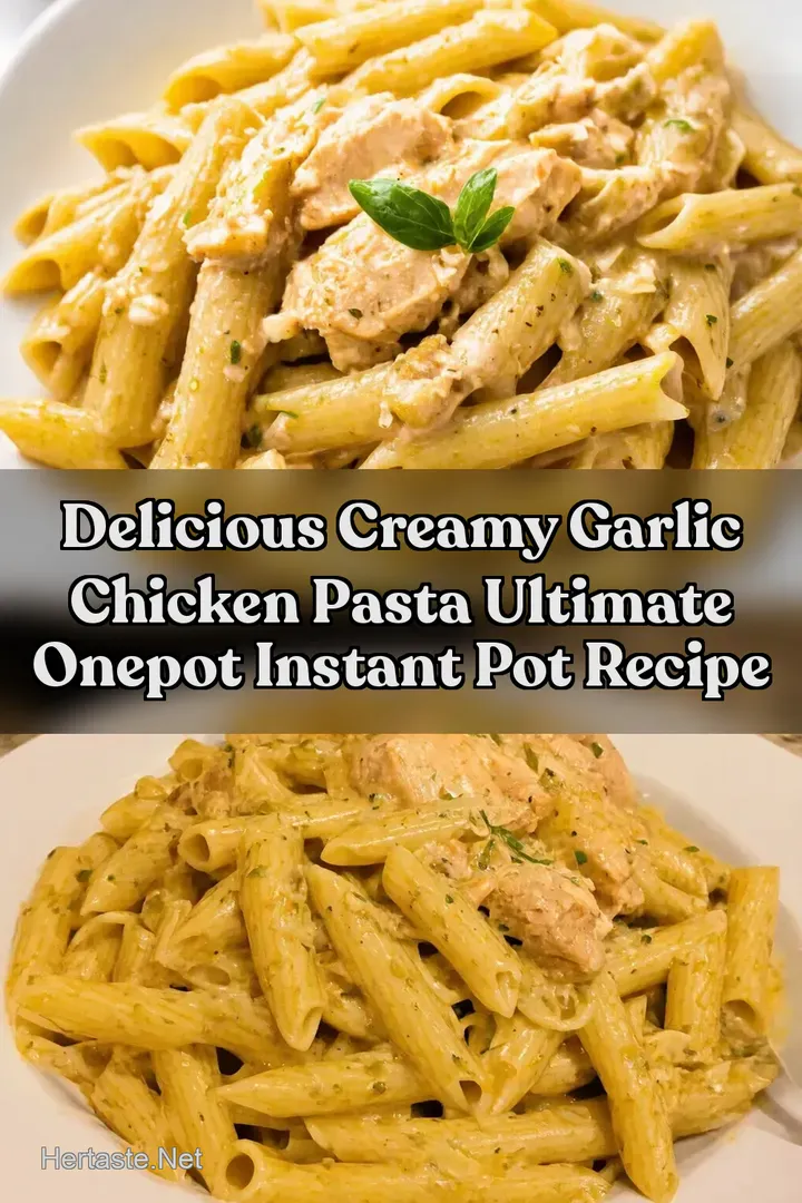 Delicious Creamy Garlic Chicken Pasta Ultimate OnePot Instant Pot Recipe