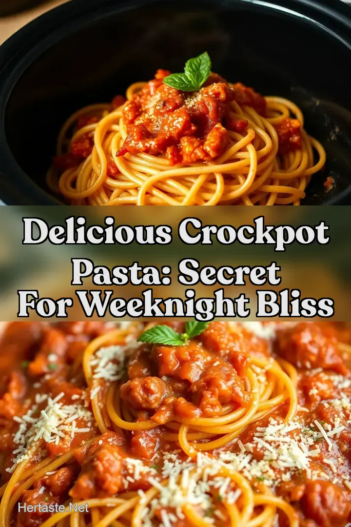 Delicious Crockpot Pasta: Secret for Weeknight Bliss : PIN FOR LATER Delicious Crockpot Pasta: Secret for Weeknight Bliss