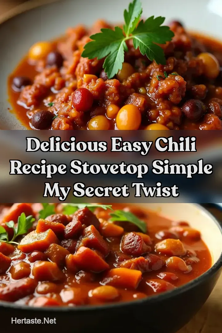 Delicious Easy Chili Recipe Stovetop Simple My Secret Twist