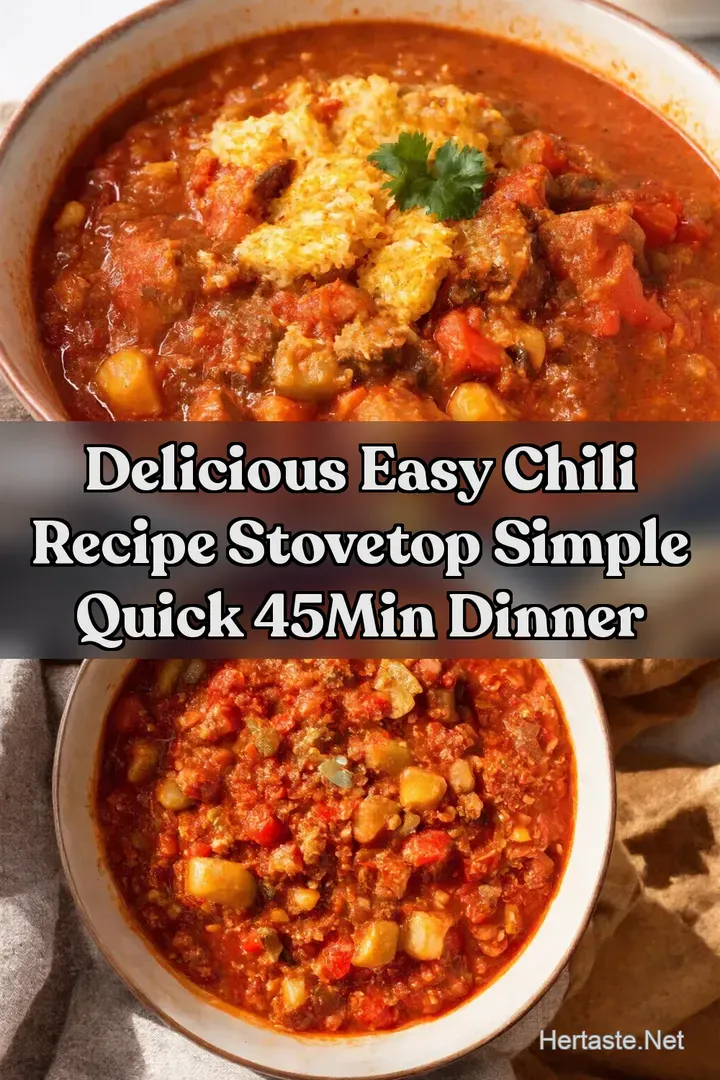 Delicious easy chili recipe stovetop simple Quick 45Min Dinner