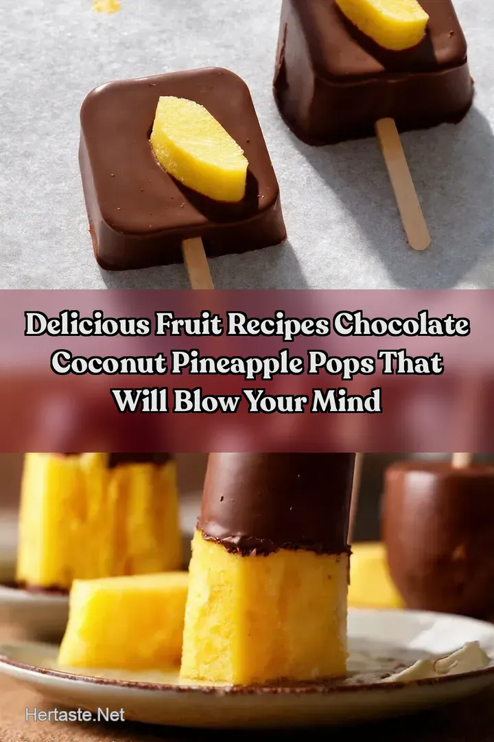 Delicious Fruit Recipes Chocolate Coconut Pineapple Pops That Will Blow Your Mind