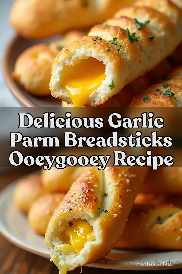 Delicious Garlic Parm Breadsticks OoeyGooey Recipe