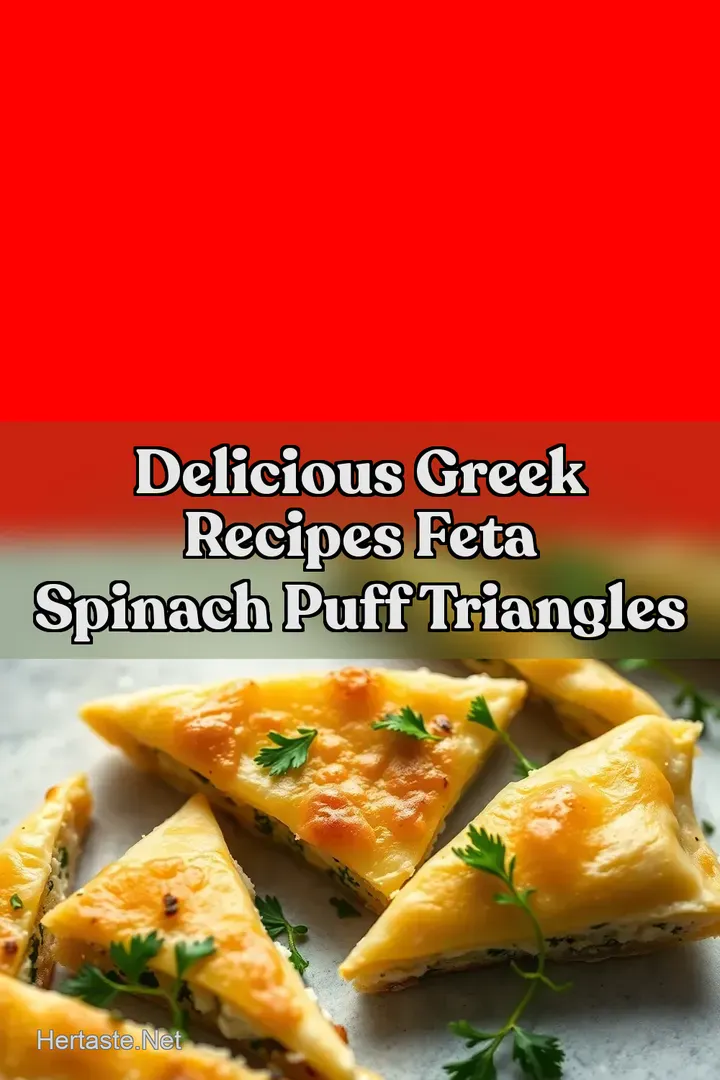 Delicious Greek Recipes Feta Spinach Puff Triangles