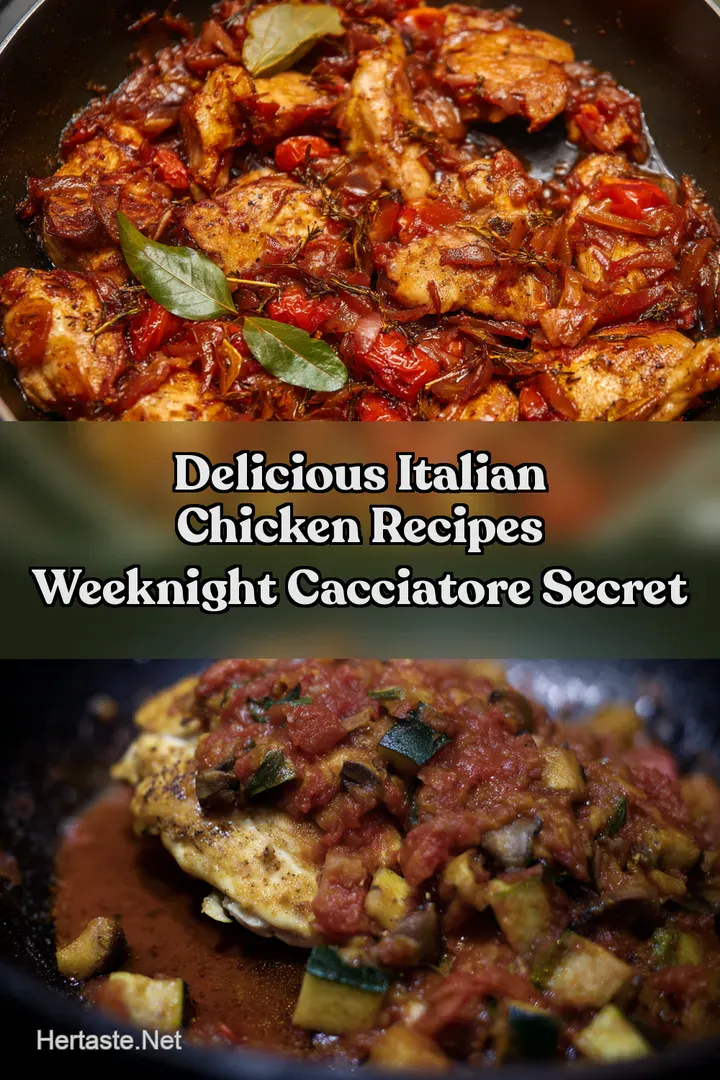 Delicious Italian Chicken Recipes Weeknight Cacciatore Secret : PIN FOR LATER Delicious Italian Chicken Recipes Weeknight Cacciatore Secret