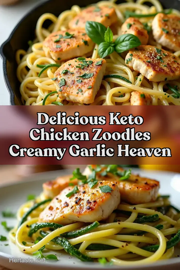 Delicious Keto Chicken Zoodles Creamy Garlic Heaven