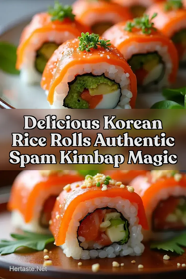 Delicious Korean Rice Rolls Authentic Spam Kimbap Magic