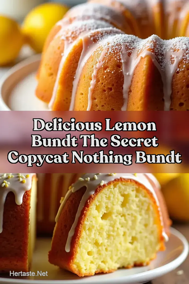 Delicious Lemon Bundt The Secret Copycat Nothing Bundt