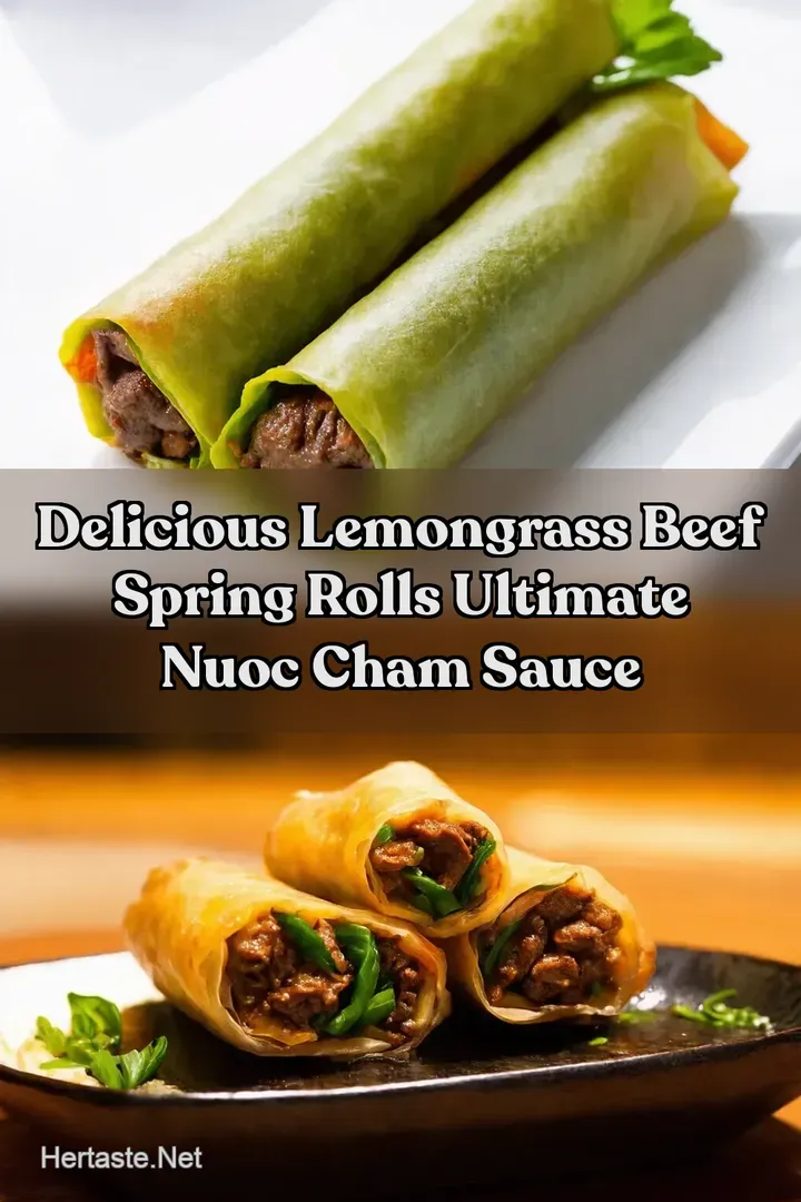Delicious Lemongrass Beef Spring Rolls Ultimate Nuoc Cham Sauce