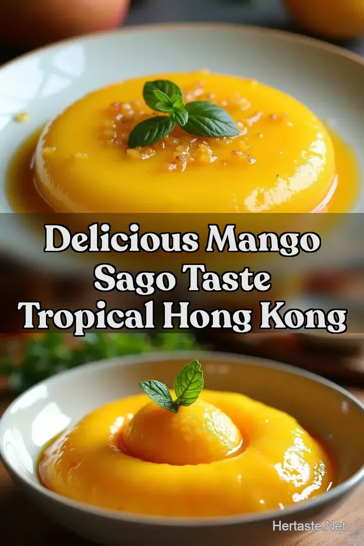 Delicious Mango Sago Taste Tropical Hong Kong