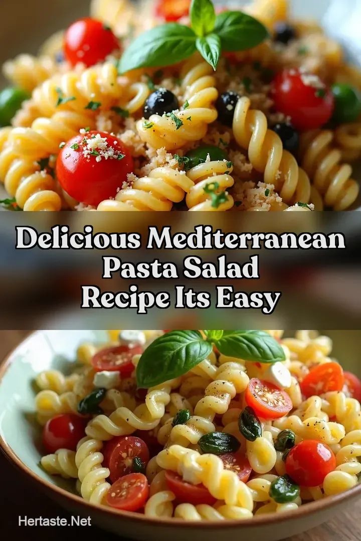 Delicious Mediterranean Pasta Salad Recipe Its Easy