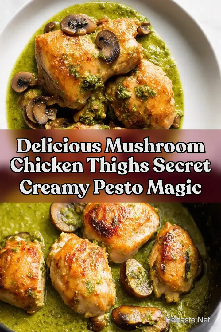 Delicious Mushroom Chicken Thighs Secret Creamy Pesto Magic