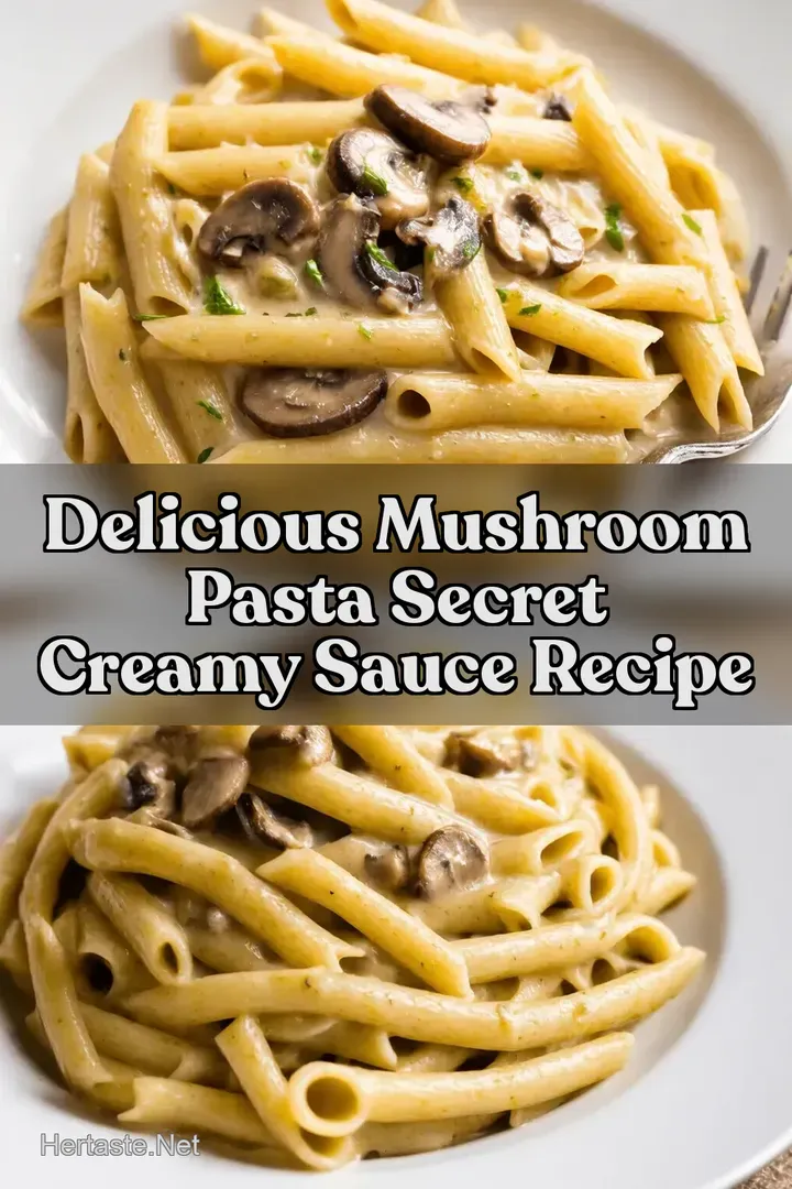 Delicious Mushroom Pasta Secret Creamy Sauce Recipe