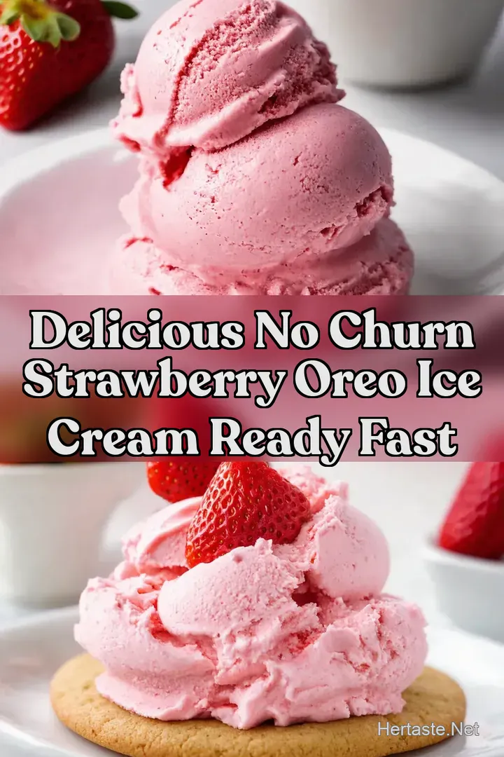 Delicious No Churn Strawberry Oreo Ice Cream Ready Fast