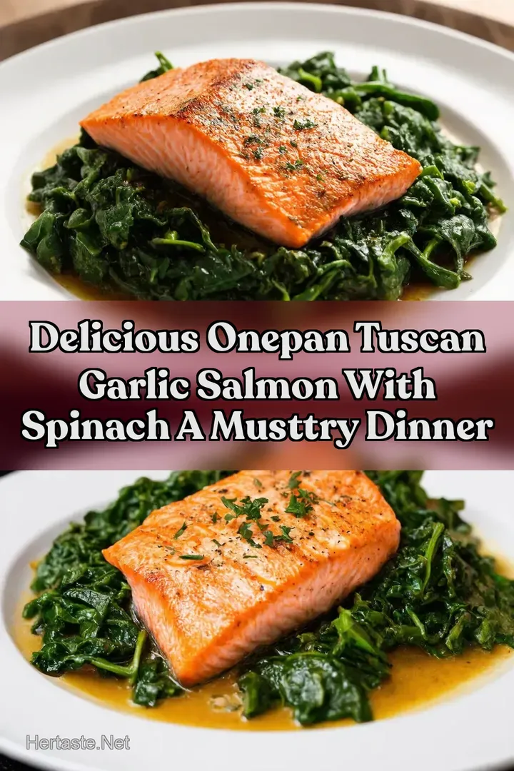 Delicious OnePan Tuscan Garlic Salmon with Spinach A MustTry Dinner