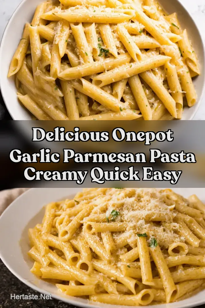 Delicious OnePot Garlic Parmesan Pasta Creamy Quick Easy