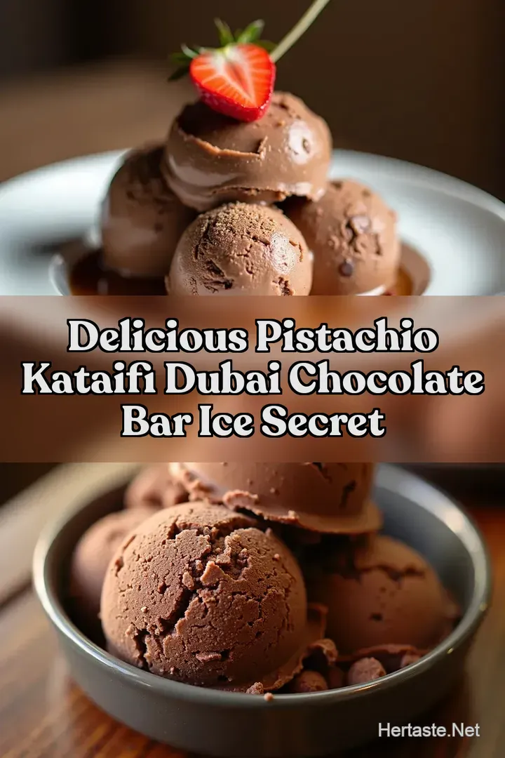Delicious Pistachio Kataifi Dubai Chocolate Bar Ice Secret