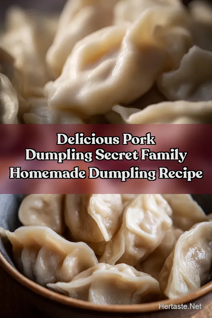 Delicious Pork Dumpling Secret Family Homemade Dumpling Recipe